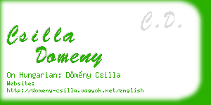 csilla domeny business card